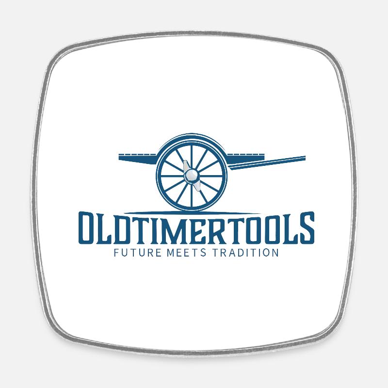 Oldtimertools - Square fridge magnet - white