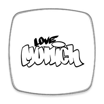 ❤️Love Munich Graffiti Style - Viereckiger Kühlschrankmagnet - Weiß - Vorne