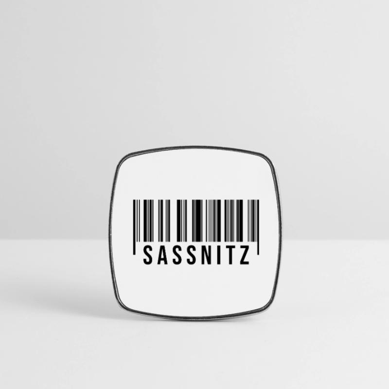 Sassnitz Strichcode Viereckiger Kühlschrankmagnet