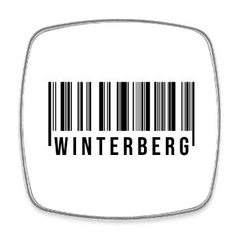 Winterberg Westerwald - Viereckiger Kühlschrankmagnet - Weiß - Vorne