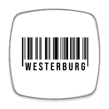 Westerburg Westerwald - Viereckiger Kühlschrankmagnet - Weiß - Vorne
