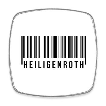 Heiligenroth Westerwald - Viereckiger Kühlschrankmagnet - Weiß - Vorne