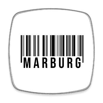 Marburg Westerwald - Viereckiger Kühlschrankmagnet - Weiß - Vorne