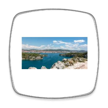 Panoramablick Primošten, Šibenik-Knin, Kroatien - Viereckiger Kühlschrankmagnet - Weiß - Vorne
