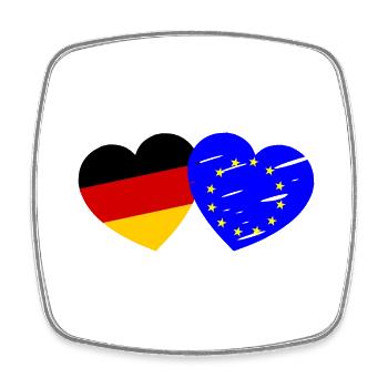 The German European Love - Square fridge magnet - white - Front