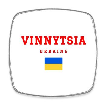 Vinnytsia Ukraine - Viereckiger Kühlschrankmagnet - Weiß - Vorne