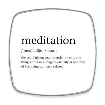 Meditation erklärt: Ihre Bedeutung - Viereckiger Kühlschrankmagnet - Weiß - Vorne