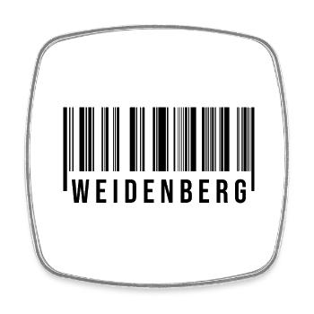 Weidenberg Bayern - Viereckiger Kühlschrankmagnet - Weiß - Vorne