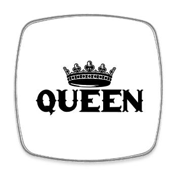 queen - Square fridge magnet - white - Front