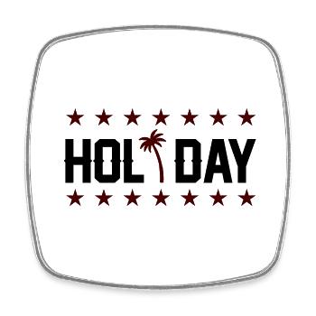 Holiday - Square fridge magnet - white - Front