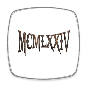 MCMLXXIV 1974 50. Geburtstag B-Day Geburtstagsgeschenk - Viereckiger Kühlschrankmagnet - Weiß - Vorne