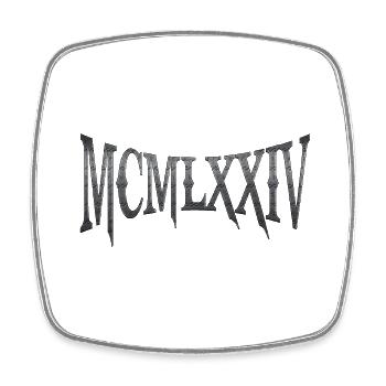 MCMLXXIV 1974 50th Birthday B-Day Birthday Gift - Square fridge magnet - white - Front