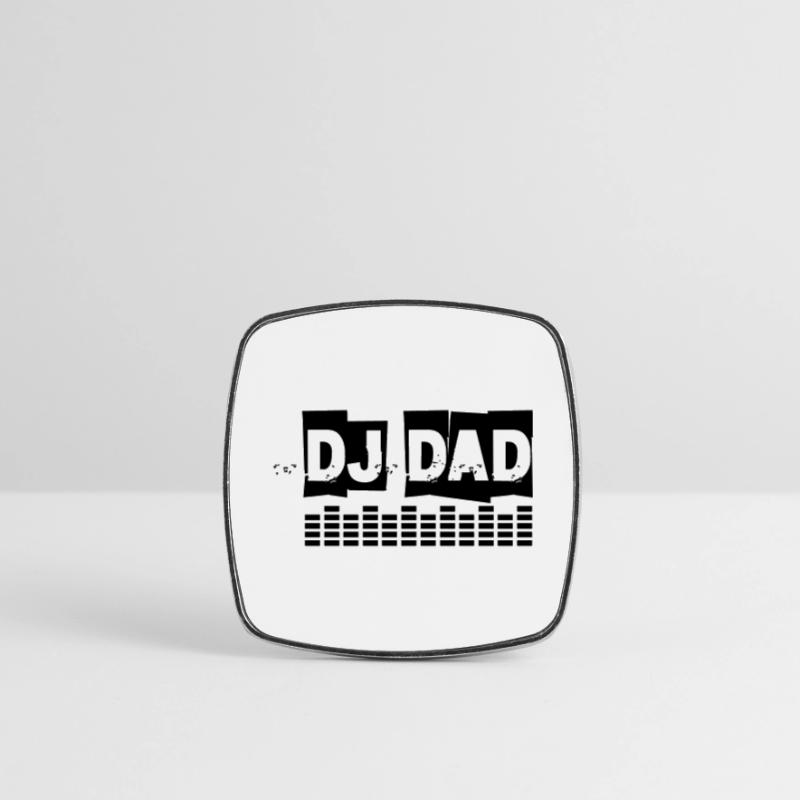 DJ DAD Turntable Equalizer Square fridge magnet