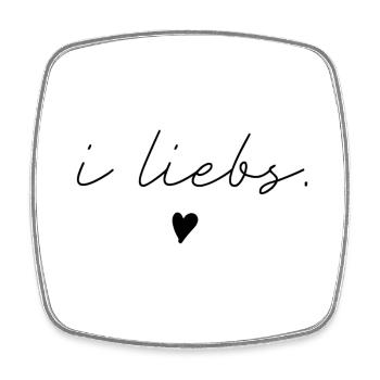 i liebs schriftzug - Viereckiger Kühlschrankmagnet - Weiß - Vorne