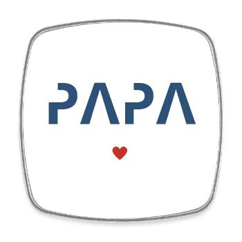 Cadeau meilleur papa - Magnet carré - blanc - Devant