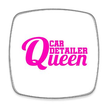 Car Detailer Queen Detailing Entretien automobile Femme - Magnet carré - blanc - Devant