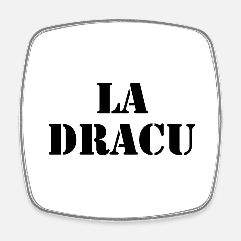 Romanian - Square fridge magnet - white