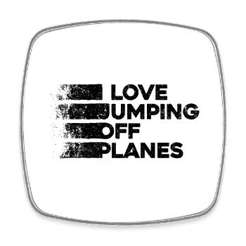 Skydiving Passion Design. Perfect Adrenaline Gift - Square fridge magnet - white - Front