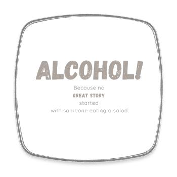 Boire De L’alcool Drôle Toast Party Dire - Magnet carré - blanc - Devant