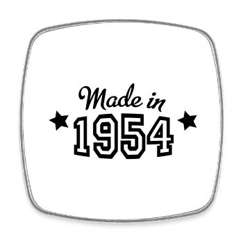 1954 - Viereckiger Kühlschrankmagnet - Weiß - Vorne