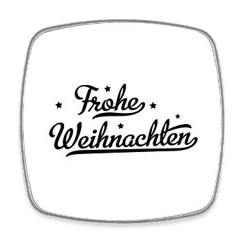 frohe Weihnachten - Viereckiger Kühlschrankmagnet - Weiß - Vorne