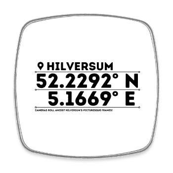 Hilversum: Media City & Scenic Landscapes - Square fridge magnet - white - Front