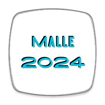 Mallorca 2024 - Viereckiger Kühlschrankmagnet - Weiß - Vorne