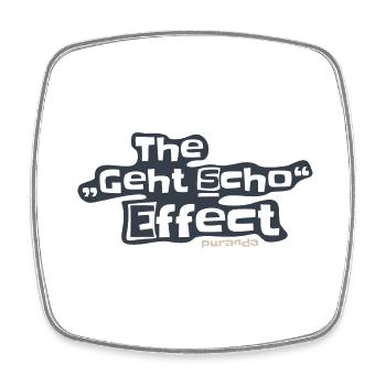 The GEHT SCHO EFFEKT - Motivation pur - Viereckiger Kühlschrankmagnet - Weiß - Vorne