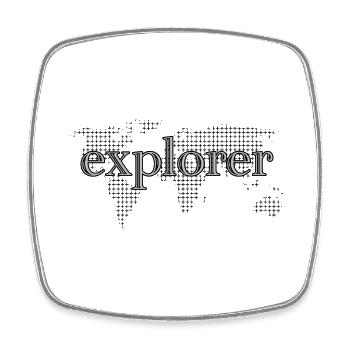 Découvrez le monde en explorateur en vacances Voyage - Magnet carré - blanc - Devant