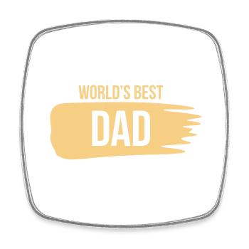 Le meilleur papa du monde - Magnet carré - blanc - Devant