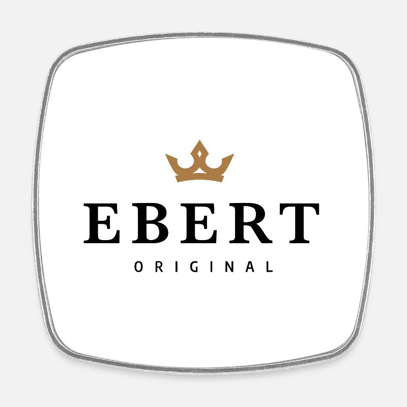 Ebert - Viereckiger Kühlschrankmagnet - Weiß
