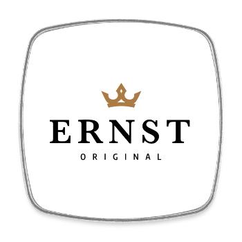 Ernst - Viereckiger Kühlschrankmagnet - Weiß - Vorne