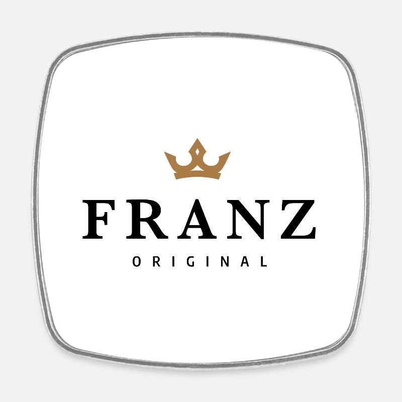 Franz - Viereckiger Kühlschrankmagnet - Weiß