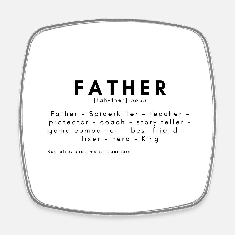 Dad - Square fridge magnet - white