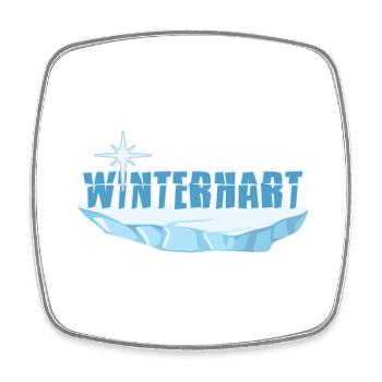 Ice bathing, hardy, winter baths, winter swimming - Square fridge magnet - white - Front