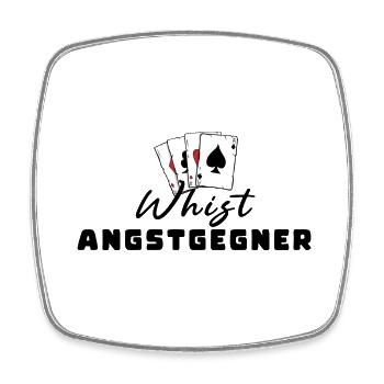 Whist Fear Opponent - Square fridge magnet - white - Front