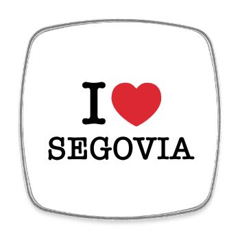 Ich liebe Segovia | Segovia | I Herz Segovia | Spanien - Viereckiger Kühlschrankmagnet - Weiß - Vorne