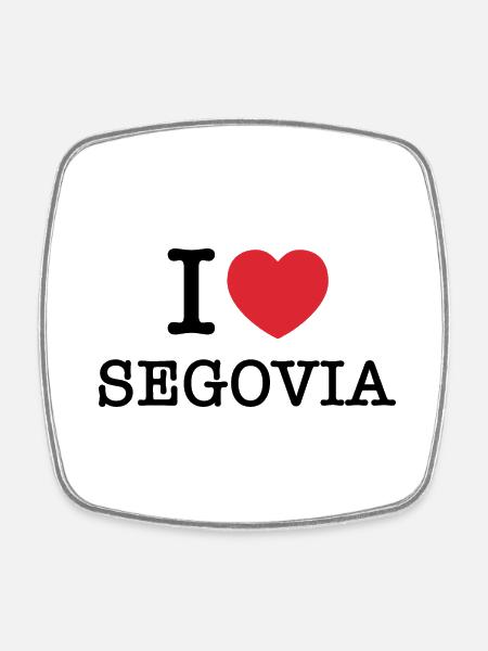 I Love Segovia | Segovia | I Heart Segovia | Spain - Square fridge magnet - white