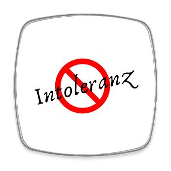 Intoleranz - Viereckiger Kühlschrankmagnet - Weiß - Vorne