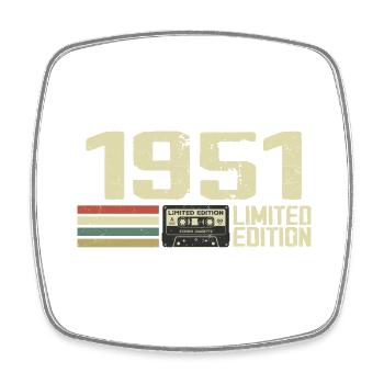 Né en 1951 - Vintage 1951 - 73e Anniversaire Rétro - Magnet carré - blanc - Devant