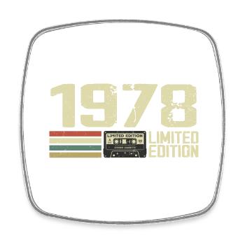 Born in 1978 - Vintage 1978 - 46th Retro Anniversary - Square fridge magnet - white - Front