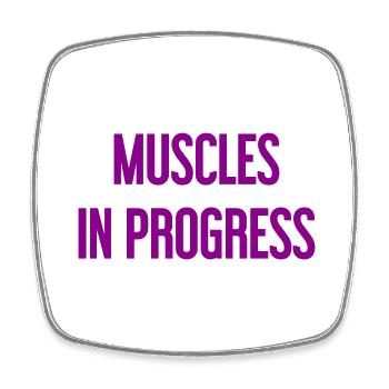 Muscles in Progress - Viereckiger Kühlschrankmagnet - Weiß - Vorne