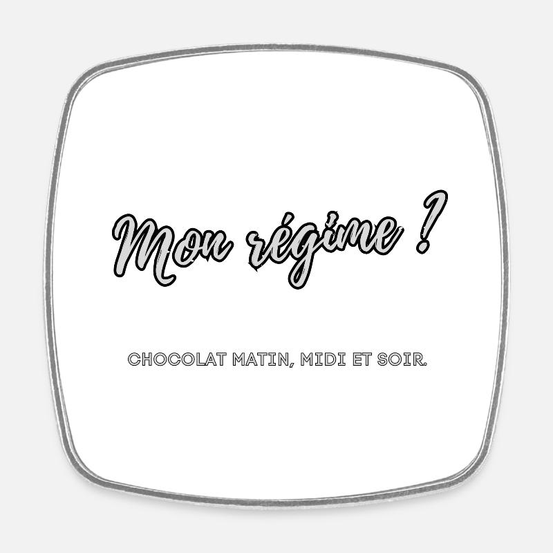 Mon régime ? - Magnet carré - blanc