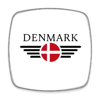 Denmark Hygge T-Shirt - Square fridge magnet - white - Front