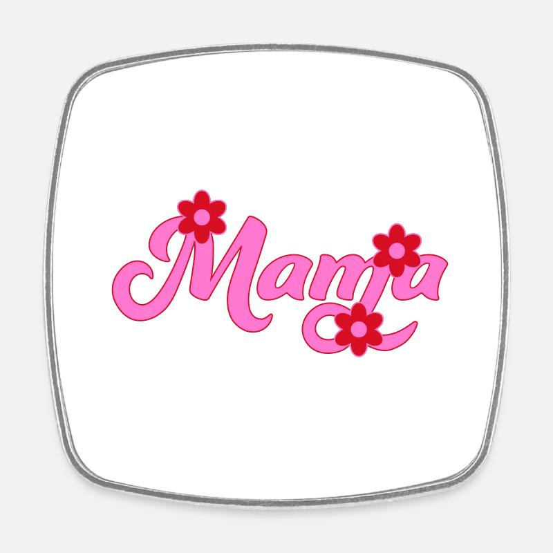 Maman Swoosh - Magnet carré - blanc