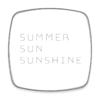 Summer Sun Sunshine Sommer Sonne Sonnenschein - Viereckiger Kühlschrankmagnet - Weiß - Vorne