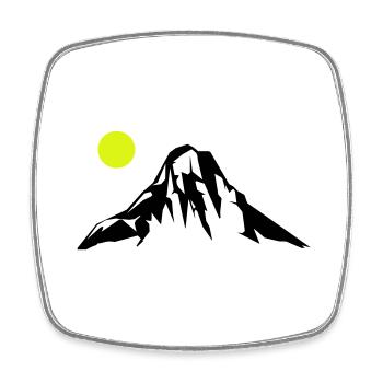 Mountains Mountains - Square fridge magnet - white - Front