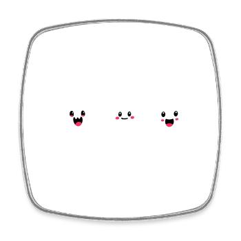 Ghost Boo Crew - Square fridge magnet - white - Front