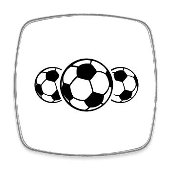 fussball icon symbol fußball - Viereckiger Kühlschrankmagnet - Weiß - Vorne
