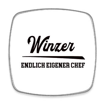 Winzer Chef Selbstständigkeit Weingut Gründen - Viereckiger Kühlschrankmagnet - Weiß - Vorne